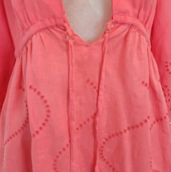 DVF Soleil swim linen coral cover up - Picture 3 of 8